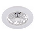 Brilo - LED hämardatav laeventilaator PAFO LED/24W/230V 3000-6500K valge + kaugjuhtimispult
