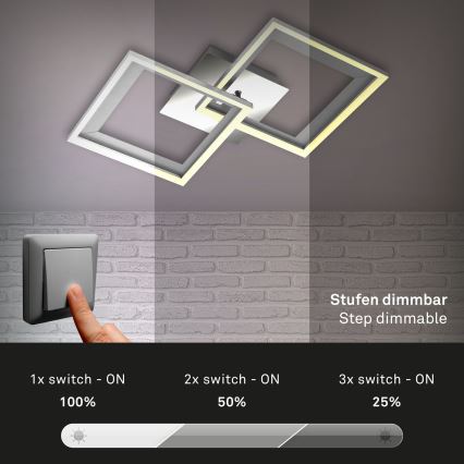Brilo - LED Hämardatav pinnale kinnitatav lühter FRAME 2xLED/11W/230V