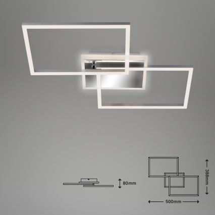 Brilo - LED Hämardatav pinnale kinnitatav lühter FRAME 2xLED/20W/230V 2700-6500K + kaugjuhtimispult