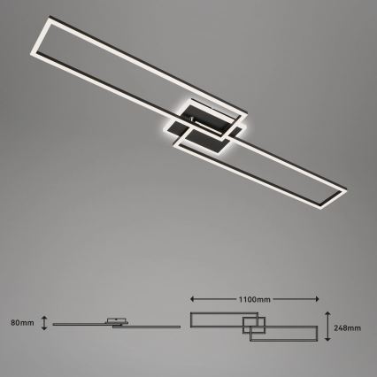 Brilo - LED Hämardatav pinnale kinnitatav lühter FRAME 2xLED/20W/230V 2700-6500K + kaugjuhtimispult