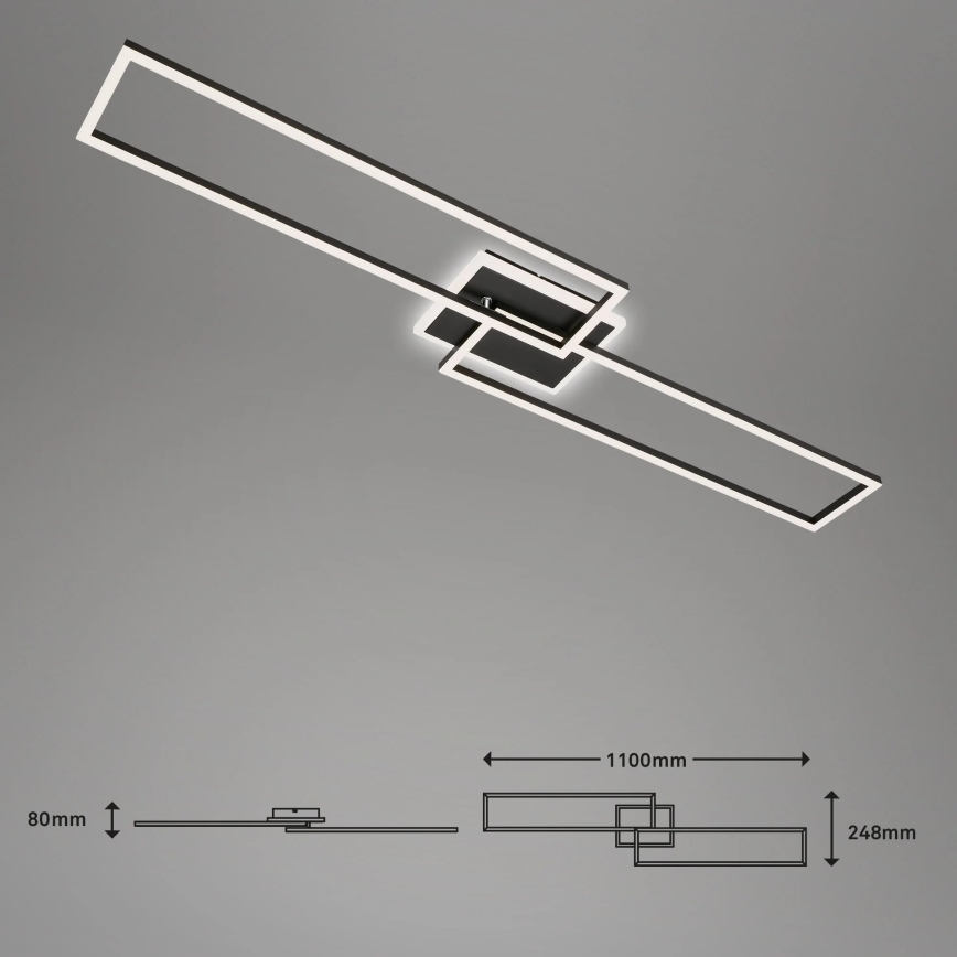 Brilo - LED Hämardatav pinnale kinnitatav lühter FRAME 2xLED/20W/230V 2700-6500K + kaugjuhtimispult