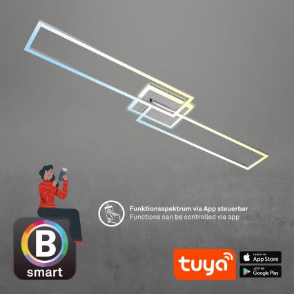 Brilo - LED Hämardatav pinnale kinnitatav lühter FRAME 2xLED/20W/230V 2700-6500K Wi-Fi Tuya + kaugjuhtimispult