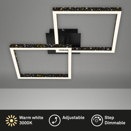 Brilo - LED Hämardatav pinnale kinnitatav lühter FRAME 2xLED/9W/230V