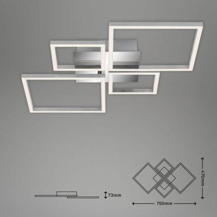 Brilo - LED Hämardatav pinnale kinnitatav lühter FRAME LED/44W/230V