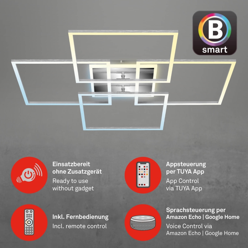 Brilo - LED Hämardatav pinnale kinnitatav lühter FRAME LED/50W/230V 2700-6500K Wi-Fi Tuya + kaugjuhtimispult