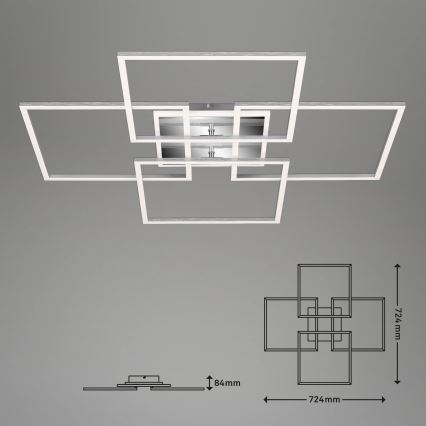 Brilo - LED Hämardatav pinnale kinnitatav lühter FRAME LED/50W/230V 2700-6500K Wi-Fi Tuya + kaugjuhtimispult