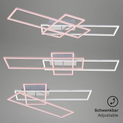 Brilo - LED Hämardatav pinnale kinnitatav lühter FRAME LED/51W/230V 2700-5000K matt kroom + kaugjuhtimispult