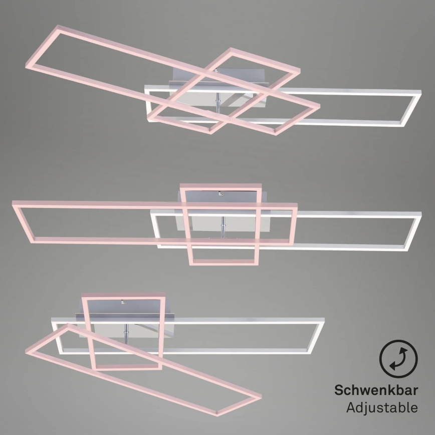 Brilo - LED Hämardatav pinnale kinnitatav lühter FRAME LED/51W/230V 2700-5000K matt kroom + kaugjuhtimispult