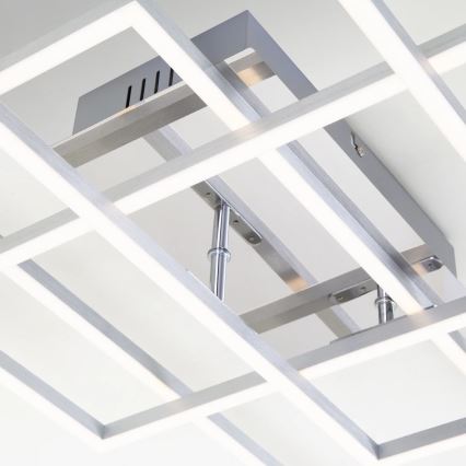 Brilo - LED Hämardatav pinnale kinnitatav lühter FRAME LED/51W/230V 2700-5000K matt kroom + kaugjuhtimispult
