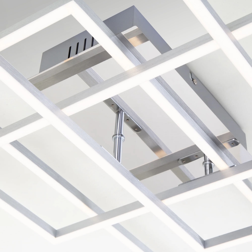 Brilo - LED Hämardatav pinnale kinnitatav lühter FRAME LED/51W/230V 2700-5000K matt kroom + kaugjuhtimispult