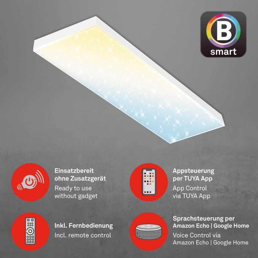 Brilo - LED Hämardatav pinnale kinnitatav valguspaneel FRAMELESS LED/28W/230V 3000-6500K Wi-Fi Tuya + kaugjuhtimispult