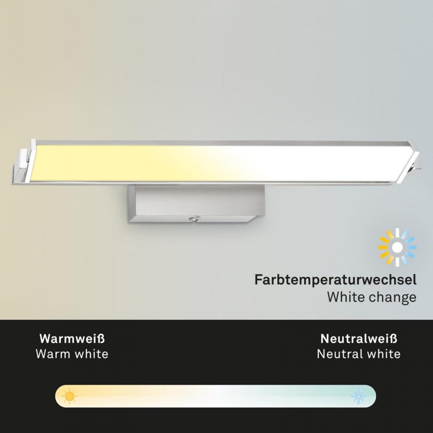 Brilo - LED Hämardatav seinavalgusti LED/18W/230V 2700-4000K hõbedane