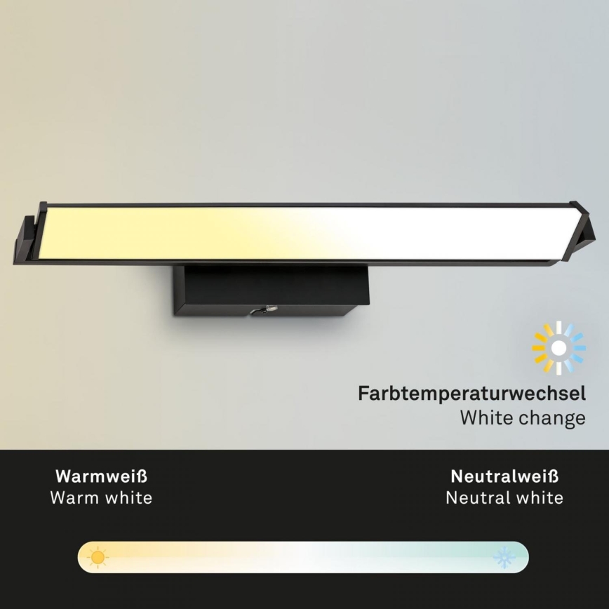 Brilo - LED Hämardatav seinavalgusti LED/18W/230V 2700-4000K must