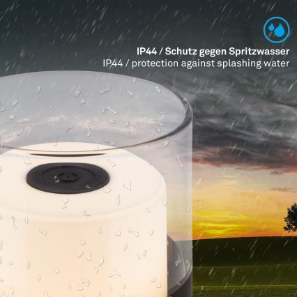 Brilo - LED hämardatav väliseks kasutamiseks mõeldud laetav lauavalgusti LILET LED/2W/5V IP44
