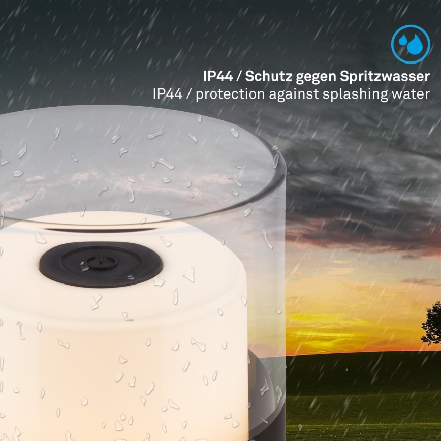 Brilo - LED hämardatav väliseks kasutamiseks mõeldud laetav lauavalgusti LILET LED/2W/5V IP44