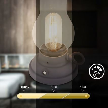 Brilo - LED hämardatav väljas kasutatav laetav laualamp KANEA LED/1,5W/5V IP44 1200 mAh antratsiit