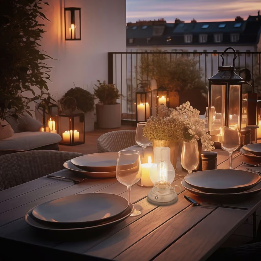 Brilo - hämardatav, laetav väljas kasutamiseks mõeldud LED-laualamp KANEA LED/1,5W/5V IP44 1200 mAh beež