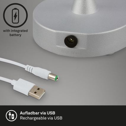 Brilo - LED-hämardatav välistingimustes kasutatav laetav lauavalgusti OLANA LED/3W/5V 3300K IP44 2000 mAh