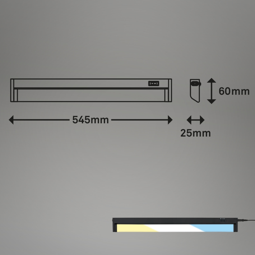 Brilo - LED Kapialune valgusti kööki LED/6,5W/230V 2700/4000/6500K