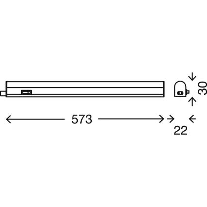 Brilo - LED kapialune valgusti LED/8W/230V 4000K 58,5 cm