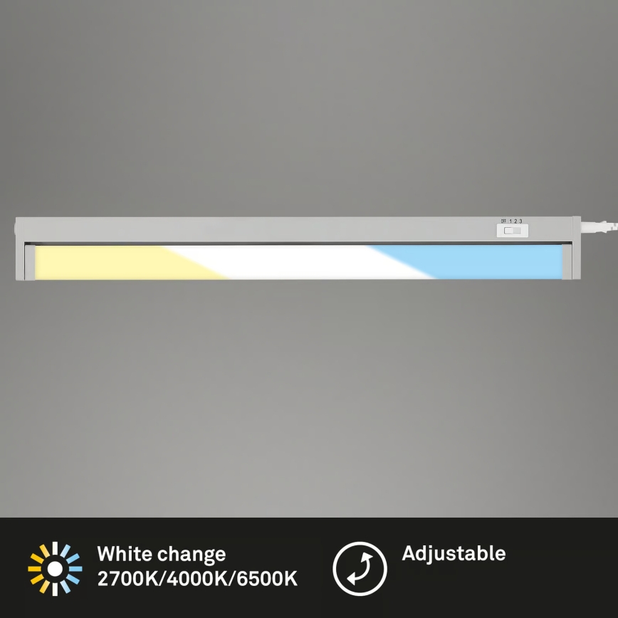 Brilo - LED-kappvalgusti LED/6W/230V 2700/4000/6500K 54,5 cm hõbedane