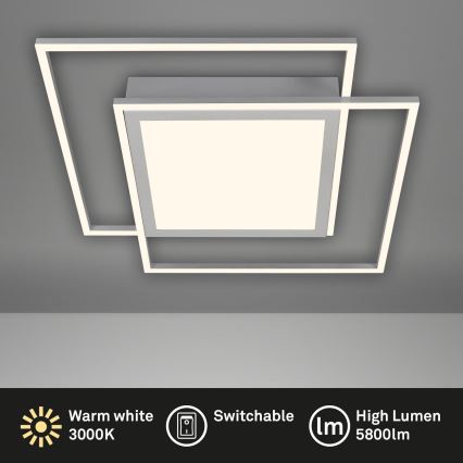 Brilo - LED laelamp 2xLED/16W/230V + LED/19W 51,5x51,5 cm mattkroom