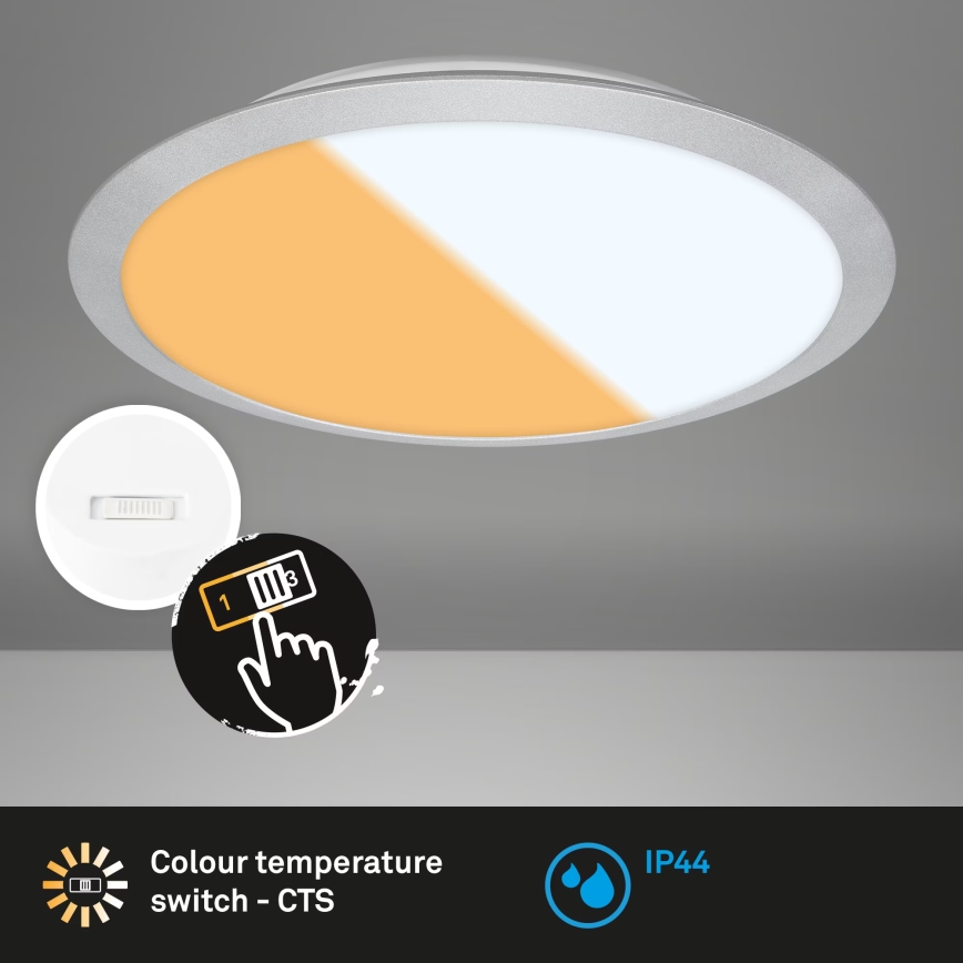 Brilo - LED vannitoa laevalgusti CTS LED/21W/230V 3000/4000K IP44 läbimõõt 37 cm mattkroom