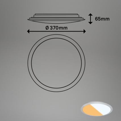 Brilo - LED vannitoa laevalgusti CTS LED/21W/230V 3000/4000K IP44 läbimõõt 37 cm mattkroom