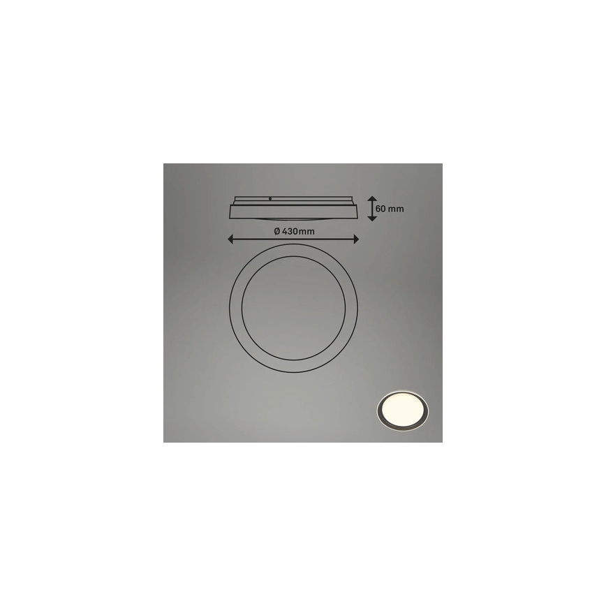 Brilo - LED laelamp IJUS, 24W, 230V, 3000K, Ø 43 cm