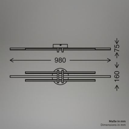 Brilo - LED laelamp TINKA LED/30W/230V 3000K vaskne