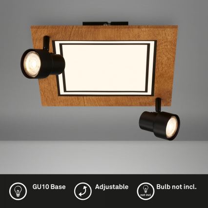 Brilo - LED Laevalgusti LED/12W/230V + 2xGU10/9W 3000K