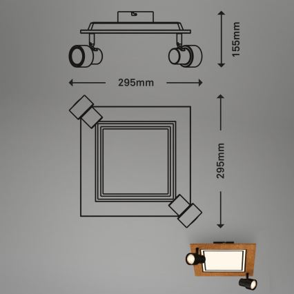 Brilo - LED Laevalgusti LED/12W/230V + 2xGU10/9W 3000K