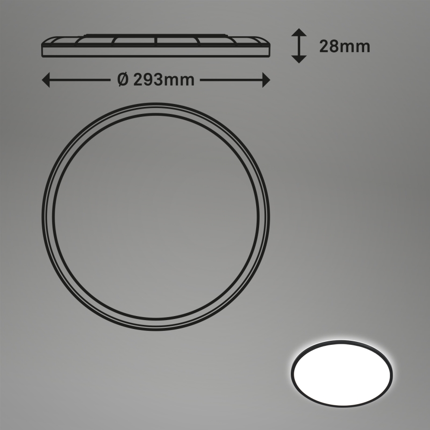 Brilo - LED Laevalgusti SLIM LED/18W/230V d. 29,3 cm