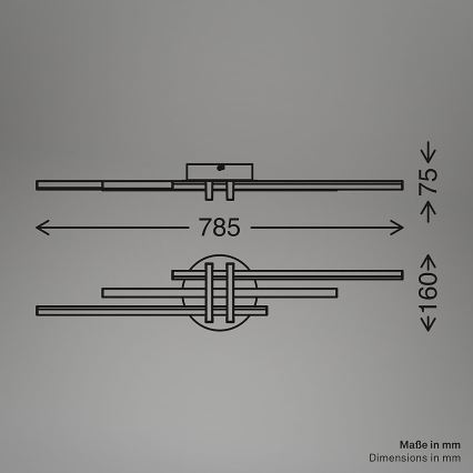Brilo - LED laevalgusti TINKA LED/21W/230V 3000K vaskne