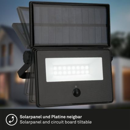 Brilo - LED päikesereflektor anduriga LED/5W/5,5V IP54 1200 mAh