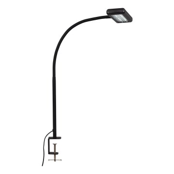 Brilo - LED Paindlik laualamp klambriga TRASNA LED/7,5W/230V must