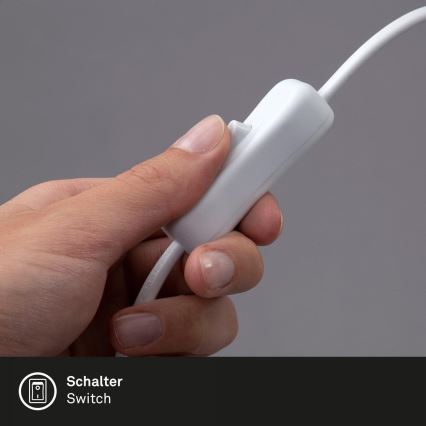 Brilo - LED Paindlik laualamp klambriga TRASNA LED/7,5W/230V valge