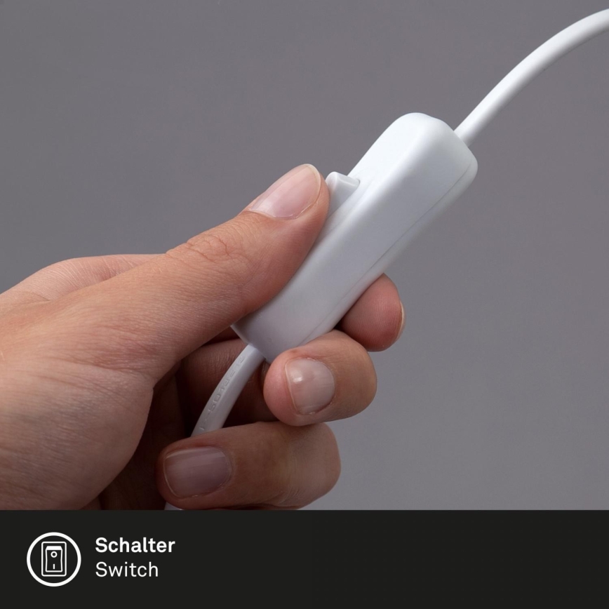 Brilo - LED Paindlik laualamp klambriga TRASNA LED/7,5W/230V valge