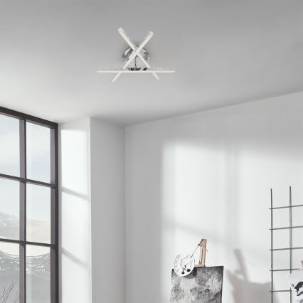 Brilo - LED Pinnale kinnitatav lühter REY 3xLED/5W/230V läikiv kroom