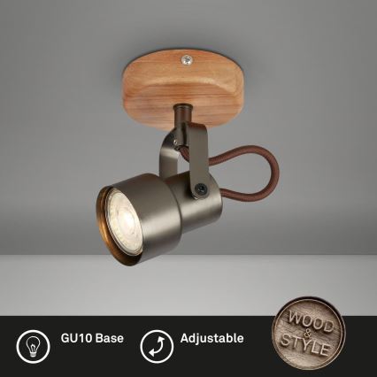 Brilo - LED-punktvalgusti TAHUN 1xGU10/5W/230V pruun