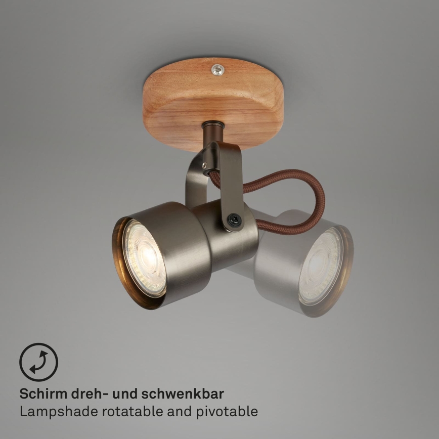 Brilo - LED-punktvalgusti TAHUN 1xGU10/5W/230V pruun