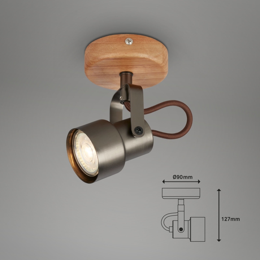 Brilo - LED-punktvalgusti TAHUN 1xGU10/5W/230V pruun
