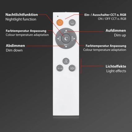 Brilo - RGB LED hämardatav laelamp LED/40W/230V 3000-6500K + kaugjuhtimispult