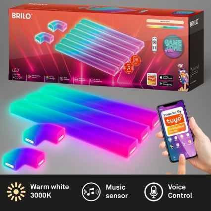 Brilo - LED RGBIC Hämardatav valgusti siin Smart LED/24W/230V Wi-Fi Tuya