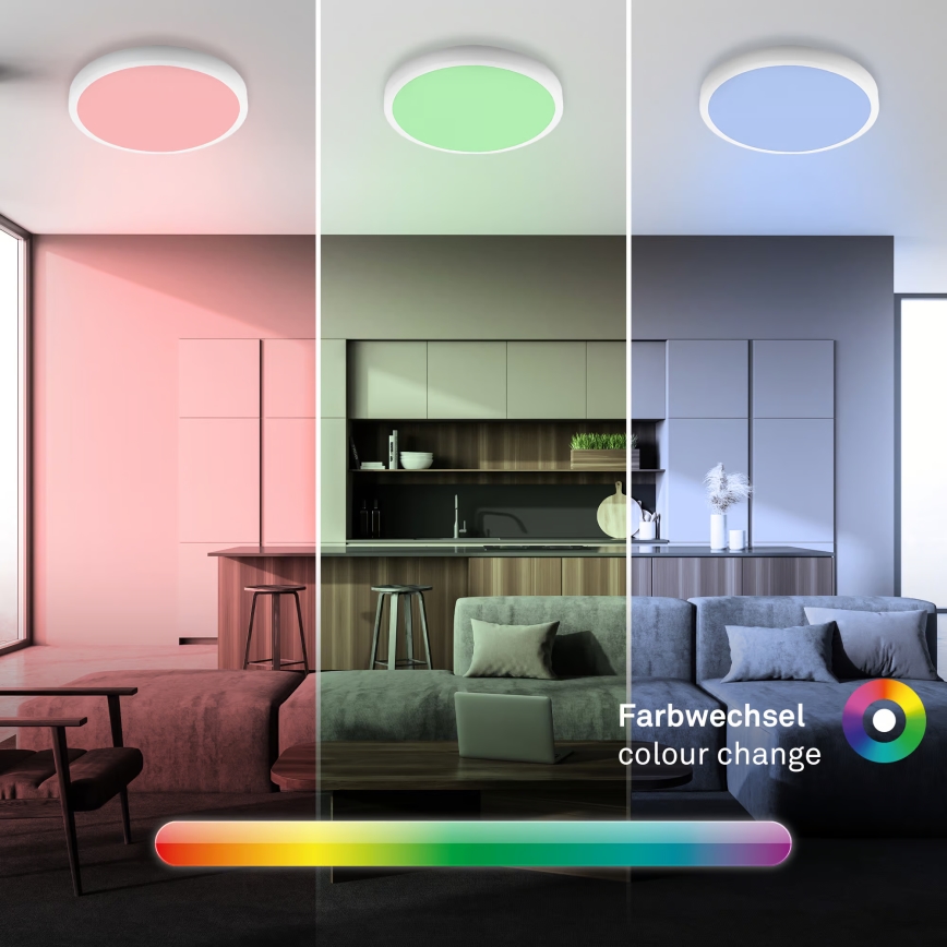 Brilo - LED RGBW hämardatav laelamp LED/20W/230V 2200-6500K Tuya Wi-Fi läbimõõt 27 cm