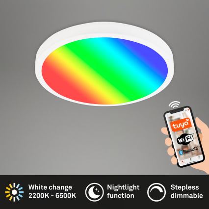 Brilo - LED RGBW hämardatav laelamp LED/20W/230V 2200-6500K Tuya Wi-Fi läbimõõt 27 cm