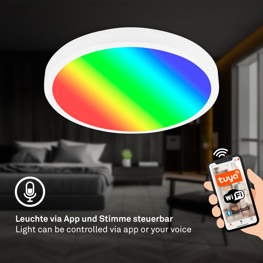 Brilo - LED RGBW hämardatav laelamp LED/20W/230V 2200-6500K Tuya Wi-Fi läbimõõt 27 cm