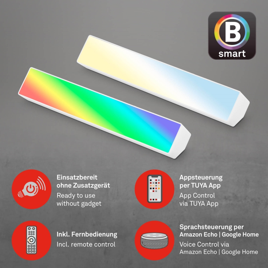 Brilo - LED RGBW Hämardatav laualamp LED/9W/230V 3000-6500K Wi-Fi Tuya + kaugjuhtimispult