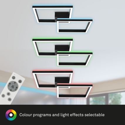 Brilo - LED RGBW Hämardatav pinnale kinnitatav lühter FRAME 2xLED/17W/230V 2700-6500K + kaugjuhtimispult