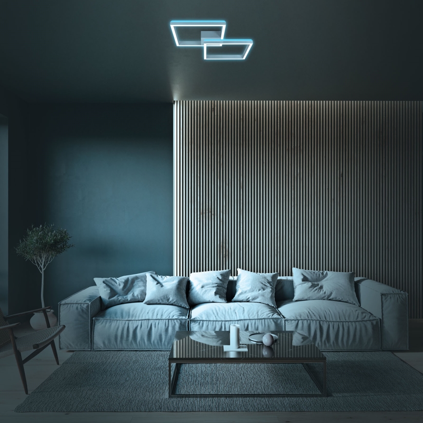 Brilo - LED RGBW Hämardatav pinnale kinnitatav lühter FRAME 2xLED/17W/230V 2700-6500K + kaugjuhtimispult